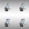 Service Caster 5 Inch SS Thermoplastic Rubber Caster Set with Roller Bearings&Brake/Swivel Lock SCC-SS30S520-TPRRD-TLB-BSL-4 - alternate 1